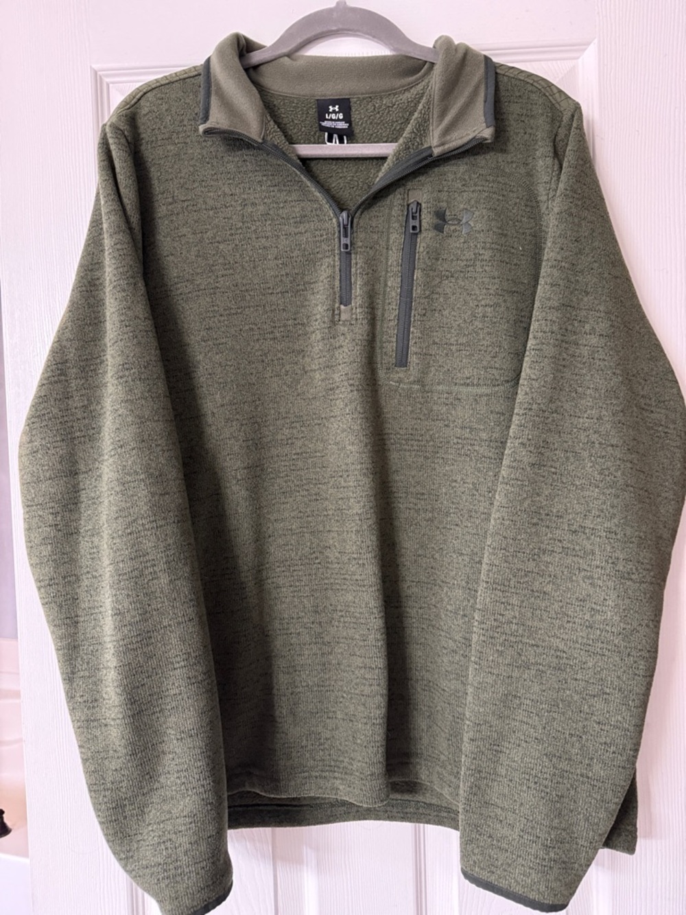 Under Armour Men's Olive Quarter-Zip Fleece Pullover